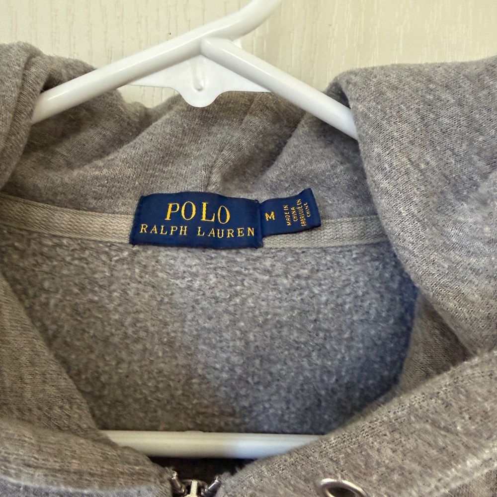 Ralph Lauren Gray Full-Zip Hooded Sweater - Picture 2 of 5